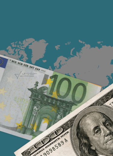 Доллары и евро — самые известные иностранные деньги